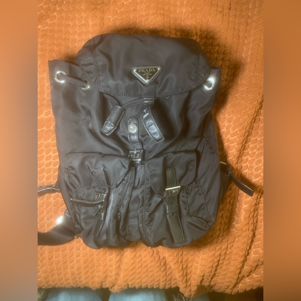 Good condition pre owned Prada nylon backpack
